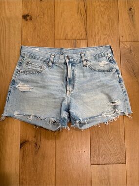 GAP Light Blue Distressed Denim Cutoff Shorts
